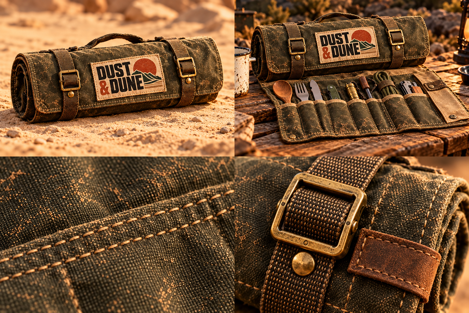 Rolled canvas and carry straps — concept study