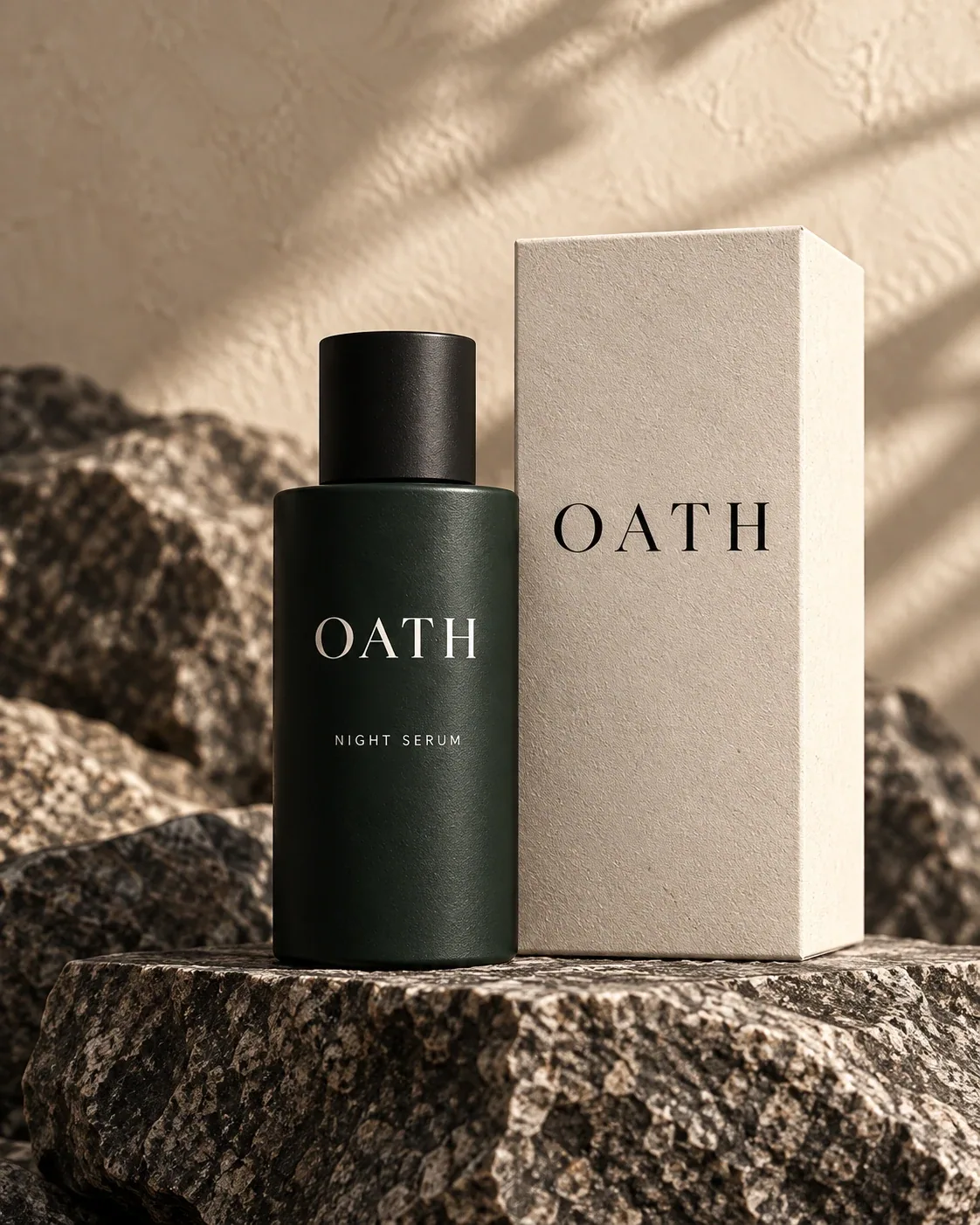 OATH Night Serum branded packaging