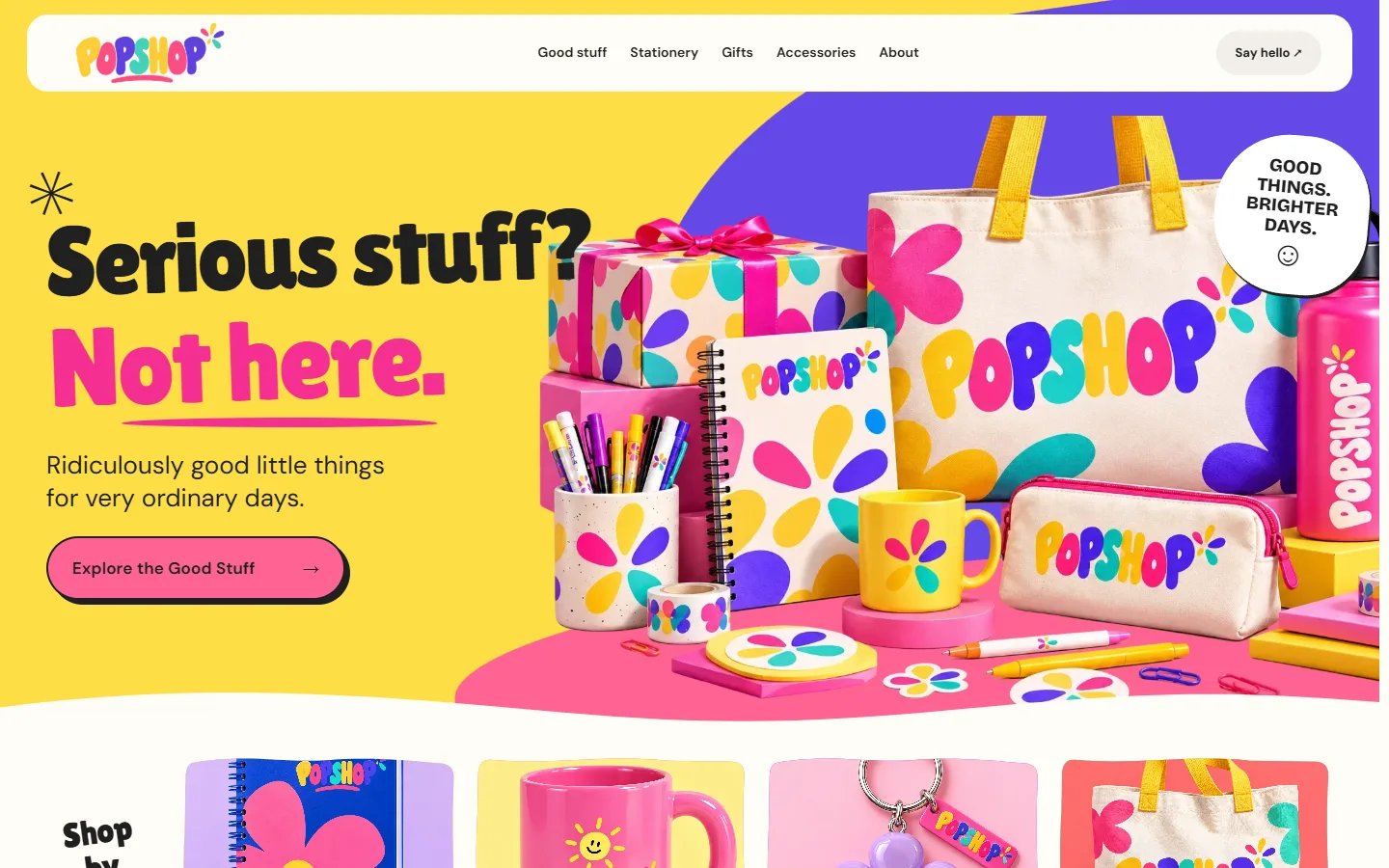 POPSHOP website preview