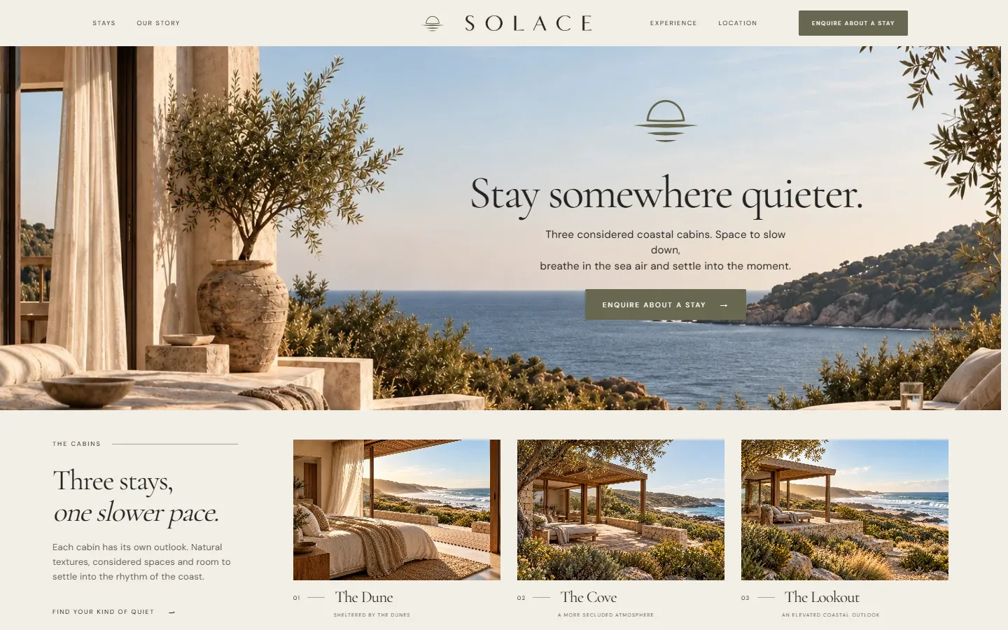 SOLACE website preview