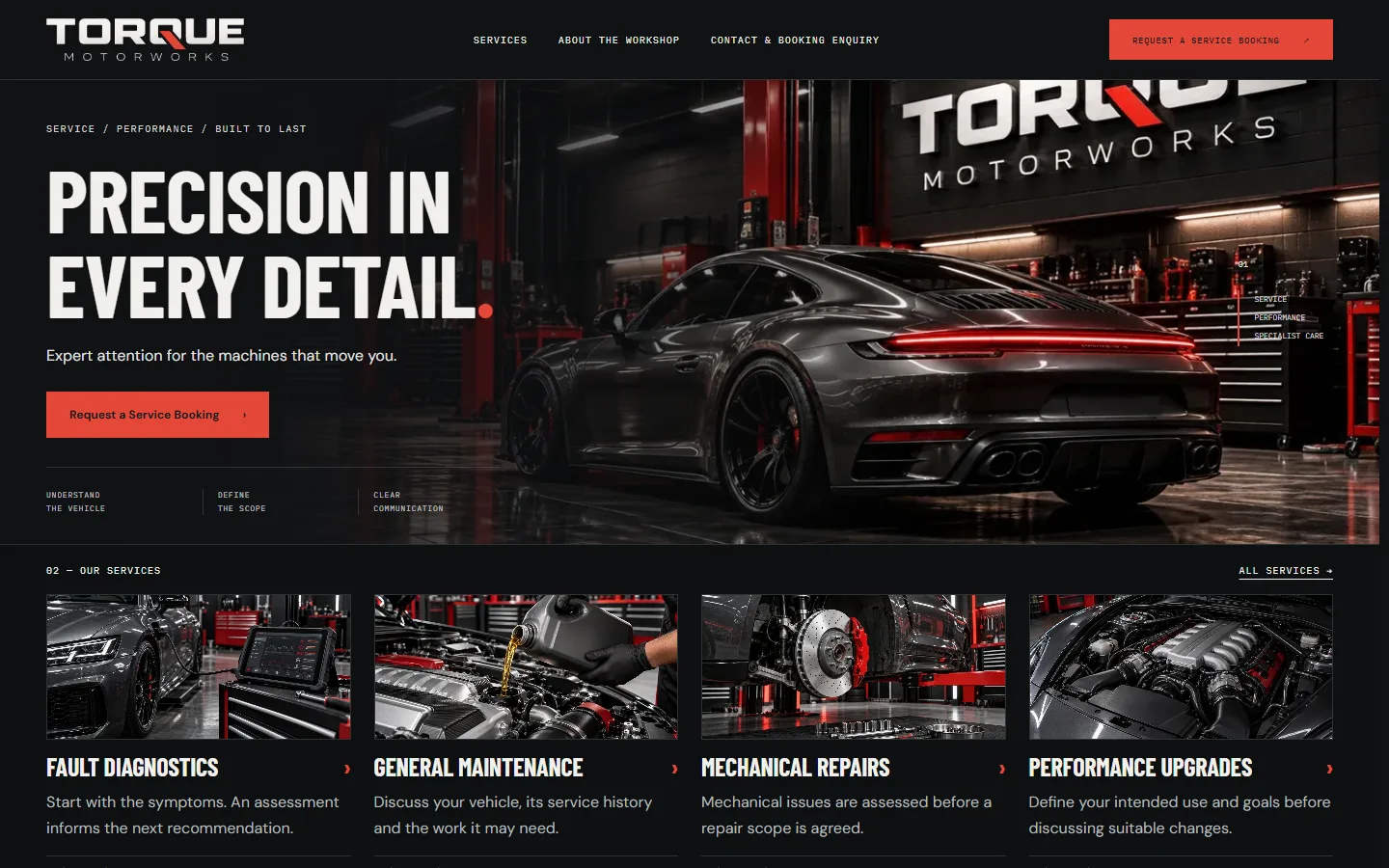 TORQUE Motorworks website preview